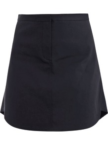 Bonded Cotton Flirt Skirt - length: mid thigh; pattern: plain; fit: loose/voluminous; waist: mid/regular rise; predominant colour: black; occasions: casual, evening, work; style: a-line; fibres: cotton - stretch; texture group: cotton feel fabrics; pattern type: fabric