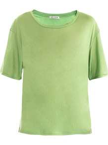 Wonder T Shirt - neckline: round neck; pattern: plain; style: t-shirt; predominant colour: lime; occasions: casual; length: standard; fibres: viscose/rayon - 100%; fit: body skimming; sleeve length: short sleeve; sleeve style: standard; pattern type: fabric; texture group: jersey - stretchy/drapey