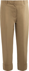 Dickie Chino Trousers - length: standard; pattern: plain; waist: mid/regular rise; predominant colour: stone; occasions: casual; style: chino; fibres: cotton - stretch; texture group: lycra/elastane mixes; fit: straight leg; pattern type: fabric