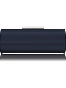 Avona Patent Leather Long Roll Clutch Blue Navy - predominant colour: navy; occasions: evening, occasion; style: clutch; length: hand carry; size: small; material: leather; pattern: plain; finish: patent
