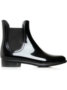 Southbank Jelly Chelsea Boots - predominant colour: black; occasions: casual; material: plastic/rubber; heel height: flat; embellishment: elasticated; heel: standard; toe: round toe; boot length: ankle boot; style: standard; finish: patent; pattern: plain