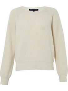 Natalie Knitted Longsleeve Jumper, Ivory - neckline: round neck; pattern: plain; style: standard; predominant colour: ivory; occasions: casual; length: standard; fibres: wool - 100%; fit: standard fit; sleeve length: long sleeve; sleeve style: standard; texture group: knits/crochet; pattern type: knitted - other