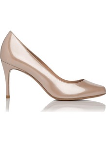 Alice Patent Leather Point Toe Court Shoe Pink Blush - predominant colour: blush; occasions: evening, work, occasion; material: leather; heel height: high; heel: stiletto; toe: round toe; style: courts; finish: patent; pattern: plain