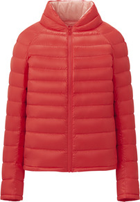 Women Premium Down Ultra Light Jacket(Spring) 24 Orange - pattern: plain; length: standard; collar: funnel; predominant colour: bright orange; occasions: casual; fit: straight cut (boxy); fibres: nylon - 100%; sleeve length: long sleeve; sleeve style: standard; texture group: technical outdoor fabrics; collar break: high/illusion of break when open; pattern type: fabric; style: puffa; embellishment: quilted