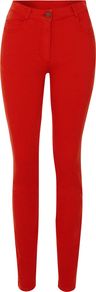 The High Waist Skinny Jean, Red - length: standard; pattern: plain; waist: high rise; pocket detail: traditional 5 pocket; style: slim leg; predominant colour: true red; occasions: casual; fibres: cotton - stretch; texture group: denim; pattern type: fabric