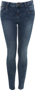 Petites Acid Wash Jean - style: skinny leg; length: standard; pattern: plain; pocket detail: traditional 5 pocket; waist: mid/regular rise; predominant colour: denim; occasions: casual, evening; fibres: cotton - stretch; jeans detail: shading down centre of thigh; texture group: denim; pattern type: fabric