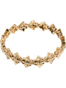 Bug Stretch Bracelet - predominant colour: gold; occasions: casual, evening, work, occasion, holiday; style: bangle; size: standard; material: chain/metal; trends: metallics; finish: metallic