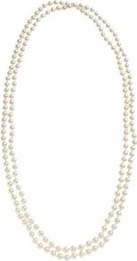 Cream Pearl Wrap Around Necklace - predominant colour: ivory; occasions: casual, evening, work, occasion; style: multistrand; length: long; size: standard; material: plastic/rubber; finish: plain; embellishment: pearls
