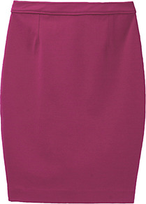 Women Ponte Pencil Skirt 11 Pink - length: mid thigh; pattern: plain; style: pencil; fit: tailored/fitted; hip detail: fitted at hip; waist: mid/regular rise; predominant colour: purple; secondary colour: magenta; occasions: evening, work, holiday; fibres: cotton - stretch; waist detail: narrow waistband; pattern type: fabric; texture group: jersey - stretchy/drapey