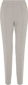 Pugile Skinny Cropped Trousers - pattern: plain; waist: mid/regular rise; predominant colour: stone; occasions: casual, work; length: ankle length; fibres: viscose/rayon - stretch; fit: slim leg; pattern type: fabric; texture group: other - light to midweight; style: standard