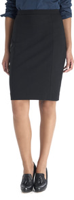 Smooth Stretch Pencil Skirt - pattern: plain; style: pencil; fit: tight; waist: high rise; predominant colour: black; occasions: evening, work; length: on the knee; fibres: cotton - stretch; texture group: jersey - clingy; pattern type: fabric