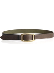 Loop Buckle Belt - predominant colour: chocolate brown; occasions: casual, work; style: classic; size: standard; worn on: waist; material: leather; pattern: plain; finish: plain