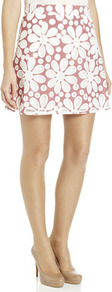 Limited Edition Daisy Lace Skirt - length: mid thigh; style: pencil; waist detail: fitted waist; waist: high rise; hip detail: fitted at hip; predominant colour: white; secondary colour: pink; occasions: evening, work, holiday; fibres: cotton - mix; texture group: cotton feel fabrics; trends: high impact florals; fit: straight cut; pattern type: fabric; pattern size: big & busy; pattern: florals
