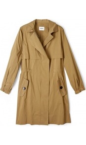 Vegas Gold Elvie Summer Parka Jacket Farhi Nicole Farh - pattern: plain; style: trench coat; collar: standard lapel/rever collar; length: mid thigh; predominant colour: camel; occasions: casual, work; fit: straight cut (boxy); fibres: cotton - mix; sleeve length: long sleeve; sleeve style: standard; texture group: cotton feel fabrics; collar break: medium; pattern type: fabric