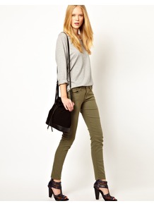 /Jean The Dash Skinny Jeans - style: skinny leg; length: standard; pattern: plain; waist: low rise; pocket detail: traditional 5 pocket; predominant colour: khaki; occasions: casual; fibres: cotton - stretch; texture group: denim; pattern type: fabric