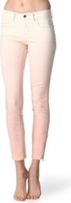 Ombr Skinny Jeans - style: skinny leg; pocket detail: traditional 5 pocket; waist: mid/regular rise; secondary colour: white; predominant colour: blush; occasions: casual; length: ankle length; fibres: cotton - stretch; jeans detail: washed/faded; texture group: denim; pattern type: fabric; pattern size: standard; pattern: patterned/print