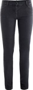 Stretch Linen Trousers - length: standard; pattern: plain; waist: mid/regular rise; predominant colour: charcoal; occasions: casual; texture group: denim; fit: skinny/tight leg; pattern type: fabric; style: standard; fibres: linen - stretch