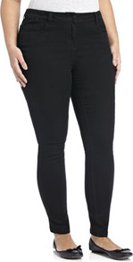 True Supersoft Skinny Jeans - style: skinny leg; pattern: plain; pocket detail: traditional 5 pocket; waist: mid/regular rise; predominant colour: black; occasions: casual, evening, work, holiday; length: ankle length; fibres: cotton - stretch; jeans detail: dark wash; texture group: denim; pattern type: fabric