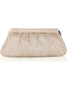 Metallic Snap Clutch Bag - predominant colour: silver; occasions: evening, occasion, holiday; style: clutch; length: hand carry; size: small; material: faux leather; pattern: plain; trends: metallics; finish: metallic