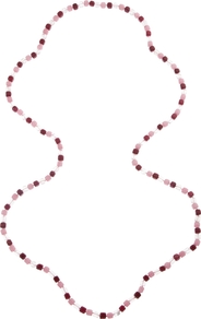 Kiki Long Square Bead Necklace, Multi - secondary colour: pale blue; occasions: casual, holiday; predominant colour: multicoloured; style: standard; length: long; size: small; material: plastic/rubber; finish: plain; embellishment: beading
