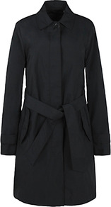 Women Single Trench Coat 09 Black - pattern: plain; bust detail: added detail/embellishment at bust; style: trench coat; hip detail: front pockets at hip; length: mid thigh; predominant colour: black; occasions: casual, evening, work; fit: tailored/fitted; fibres: polyester/polyamide - mix; collar: shirt collar/peter pan/zip with opening; waist detail: belted waist/tie at waist/drawstring; back detail: back vent/flap at back; sleeve length: extra long; sleeve style: standard; collar break: high; pattern type: fabric; pattern size: standard; texture group: other - light to midweight