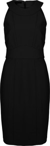 Dancing Art Dress - style: shift; fit: tailored/fitted; pattern: plain; sleeve style: sleeveless; back detail: racer back/sports back; predominant colour: black; occasions: evening, occasion; length: just above the knee; fibres: polyester/polyamide - stretch; neckline: crew; sleeve length: sleeveless; trends: glamorous day shifts; pattern type: fabric; texture group: other - light to midweight