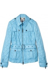Cobalt Turquoise Quilted Jacket - pattern: plain; length: standard; shoulder detail: obvious epaulette; style: quilted; fit: slim fit; predominant colour: turquoise; occasions: casual; fibres: polyester/polyamide - 100%; collar: shirt collar/peter pan/zip with opening; waist detail: belted waist/tie at waist/drawstring; sleeve length: long sleeve; sleeve style: standard; collar break: high/illusion of break when open; pattern type: fabric; texture group: other - bulky/heavy