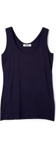 Navy Dee Stretch Viscose Vest Top - pattern: plain; sleeve style: sleeveless; style: vest top; predominant colour: navy; occasions: casual, holiday; length: standard; neckline: scoop; fibres: viscose/rayon - stretch; fit: body skimming; sleeve length: sleeveless; pattern type: fabric; texture group: jersey - stretchy/drapey
