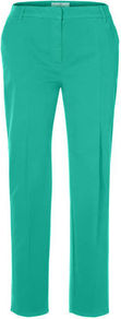 Chino Trousers - pattern: plain; pocket detail: small back pockets, pockets at the sides; waist: mid/regular rise; predominant colour: mint green; occasions: casual, evening, work, holiday; length: ankle length; style: chino; fibres: cotton - stretch; texture group: cotton feel fabrics; fit: straight leg; pattern type: fabric
