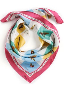 Aviary Womens Silk Scarf Multi - occasions: casual; predominant colour: multicoloured; type of pattern: standard; style: square; size: large; material: silk; pattern: patterned/print