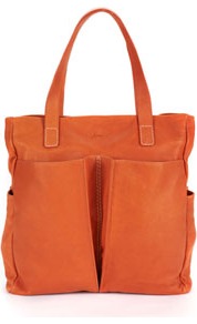 Richmond Womens Leather Bag Dkorang - predominant colour: bright orange; occasions: casual; style: tote; length: handle; size: standard; material: leather; pattern: plain; finish: plain