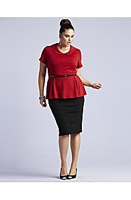Ponti Roma Pencil Skirt - pattern: plain; style: pencil; fit: body skimming; hip detail: fitted at hip; waist: mid/regular rise; predominant colour: black; occasions: evening, work, occasion; length: on the knee; fibres: polyester/polyamide - mix; pattern type: fabric; texture group: other - light to midweight