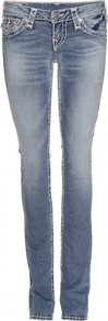Billy Super T Jeans - length: standard; pattern: plain; pocket detail: traditional 5 pocket; style: slim leg; waist: mid/regular rise; predominant colour: denim; occasions: casual; fibres: cotton - stretch; jeans detail: whiskering, washed/faded; texture group: denim; pattern type: fabric