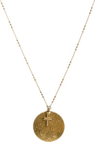 Love Is Blind Glitter Necklace - predominant colour: gold; occasions: casual, evening, work; style: pendant; length: long; size: standard; material: chain/metal; trends: metallics; finish: metallic; embellishment: chain/metal, glitter