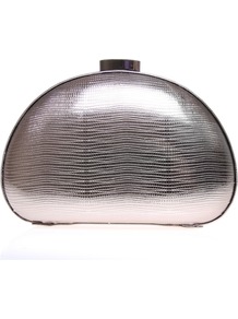 Otalia - predominant colour: silver; occasions: evening, occasion; type of pattern: standard; style: clutch; length: hand carry; size: oversized; material: fabric; trends: metallics; finish: metallic; pattern: patterned/print