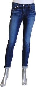 Dash Slouchy Skinny In Preston - style: skinny leg; pattern: plain; pocket detail: traditional 5 pocket; waist: mid/regular rise; predominant colour: navy; occasions: casual; length: ankle length; fibres: cotton - mix; jeans detail: whiskering, shading down centre of thigh, dark wash; jeans & bottoms detail: turn ups; texture group: denim; pattern type: fabric