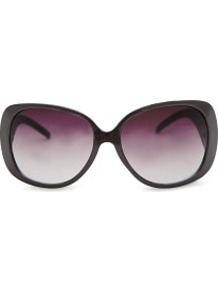 Retro Maxi Sunglasses - predominant colour: black; occasions: casual, holiday; style: square; size: large; material: plastic/rubber; pattern: plain; finish: plain