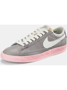 Blazer Low Trainers, Grey - predominant colour: mid grey; occasions: casual; material: fabric; heel height: flat; toe: round toe; style: trainers; trends: sporty redux; finish: plain; pattern: plain