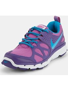 Flex Trail Trainers, Purple - predominant colour: purple; occasions: casual; material: fabric; heel height: flat; toe: round toe; style: trainers; trends: sporty redux; finish: plain; pattern: patterned/print, colourblock