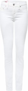 White Halle Jeans Uk - style: skinny leg; length: standard; pattern: plain; pocket detail: traditional 5 pocket; waist: mid/regular rise; predominant colour: white; occasions: casual; fibres: cotton - mix; texture group: denim; pattern type: fabric