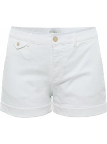White Cotton Shorts Uk - pattern: plain; style: shorts; length: short shorts; waist: mid/regular rise; predominant colour: white; occasions: casual, holiday; fibres: cotton - stretch; jeans & bottoms detail: turn ups; texture group: cotton feel fabrics; fit: slim leg; pattern type: fabric