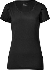 Black Cotton Scoop Neck T Shirt - neckline: round neck; sleeve style: capped; pattern: plain; style: t-shirt; predominant colour: black; occasions: casual; length: standard; fibres: cotton - 100%; fit: body skimming; sleeve length: short sleeve; texture group: jersey - clingy; pattern type: fabric