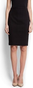 Snake Skin Textured Skirt - pattern: plain; style: pencil; fit: tailored/fitted; waist: mid/regular rise; predominant colour: black; occasions: casual, evening, work; length: just above the knee; fibres: cotton - 100%; texture group: cotton feel fabrics; pattern type: fabric