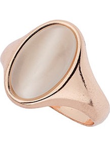 Oval Catseye Ring - predominant colour: gold; occasions: casual, evening, work, occasion; style: cocktail; size: large/oversized; material: chain/metal; trends: metallics; finish: metallic; embellishment: jewels