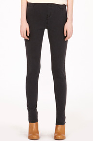 Jessie Jegging - length: standard; pattern: plain; pocket detail: traditional 5 pocket; waist: mid/regular rise; predominant colour: black; occasions: casual, evening, work; fibres: cotton - stretch; texture group: denim; fit: skinny/tight leg; pattern type: fabric; style: standard