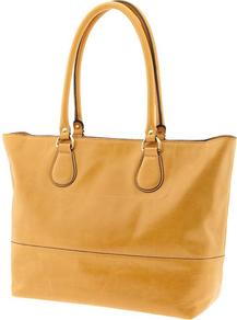 Joanna Tote - predominant colour: yellow; occasions: casual, work; style: tote; length: handle; size: oversized; material: leather; pattern: plain; finish: plain