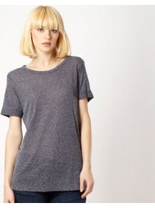 Blue Slim Fitting Long Length T Shirt - neckline: round neck; pattern: plain; style: t-shirt; predominant colour: navy; occasions: casual; length: standard; fibres: polyester/polyamide - mix; fit: loose; sleeve length: short sleeve; sleeve style: standard; pattern type: fabric; texture group: jersey - stretchy/drapey