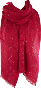 Shimmer Sequin Wrap - predominant colour: hot pink; occasions: casual, evening, work, occasion; type of pattern: light; style: wrap; size: large; material: fabric; embellishment: sequins; pattern: plain