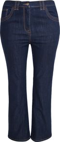 Women's Stonewash Jean Long, Denim Mid Wash - style: bootcut; length: standard; pattern: plain; pocket detail: traditional 5 pocket; waist: mid/regular rise; predominant colour: navy; occasions: casual, evening, work; fibres: cotton - 100%; jeans detail: dark wash; texture group: denim; pattern type: fabric; pattern size: standard