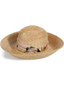 Natural/Blush Straw Hat - predominant colour: nude; occasions: casual, holiday; type of pattern: small; style: wide brimmed; size: standard; material: macrame/raffia/straw; embellishment: ribbon; pattern: plain